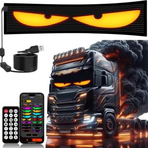 Ojos LED para Carro,Car Demon Eye Lights,Devil's Eye Truck Lights, Remote & Bluetooth APP Control, Custom Dynamic Patterns for Semi Windshields