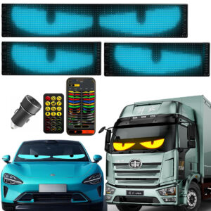 Flexible Devil Eyes Light for Truck Rear Windshield,LED Sign for Car,Truck Eye Car Sign,Programmable Flexible Screen, Scrolling Advertising Light With Remote Control & Bluetooth APP for Cars,SUVs,Trucks