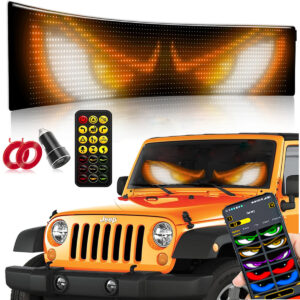 Demon Eyes Car LED Logo APP LED Matrix Pixel Panel Night Light DIY Programmable Flexible LED Display for Car Truck Accessorie