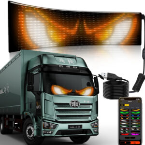 Large Devil Eyes Light for Cars Truck, Flex LED Display Custom Text DIY Pattern,Programmable Devils Eye Soft Screen, Car Window Display Truck Eyes LED Screen Panel for Windshield
