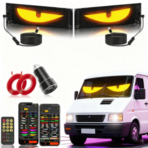 Devil Led Eyes USB Powered Programmable LED Sign for Business,Flexible Digital Sign,Scrolling LED Sign,Bluetooth APP,DIY Design Animations,Text, Graffiti,Colour