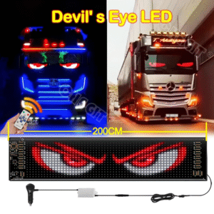 GRB LED Matrix Pixel Panel,Devil's Eye Truck Sign,Remote Control scrolling Animation LED Display Light for Car Truck windshield,Stores,Hotel,Business
